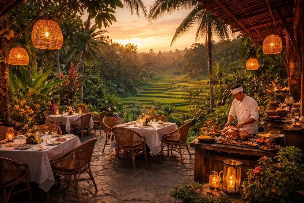 découvrez les meilleurs restaurants à ubud, bali, indonésie, pour savourer une cuisine locale authentique et des expériences culinaires uniques au cœur de la culture balinaise.