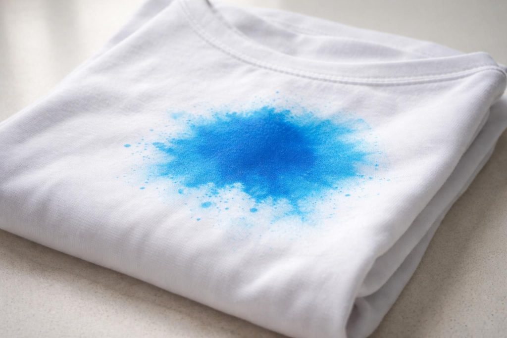 découvrez comment éliminer efficacement les taches bleues sur les vêtements blancs après le lavage grâce à nos astuces simples et rapides.